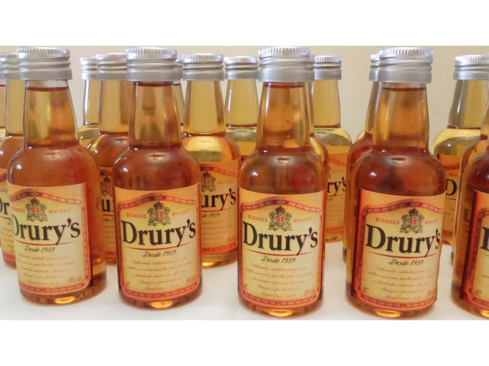 Mini Garrafinha Whisky Drurys personalizada